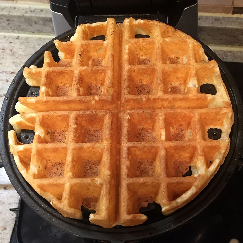 Waffle 4.5 dakika pişmiş